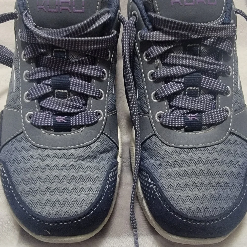 KURU Quantum Mesh womens gray‎ and lavender Size 7 Running Shoes